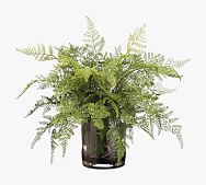 Faux Lace Fern In Glass Vase thumbnail 2