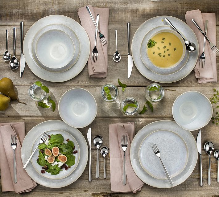 Nico Stoneware Reactive Glaze 12 -Piece Dinnerware Set | Pottery Barn
