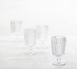 Fluted Glass Tall Goblet - Set of 6
