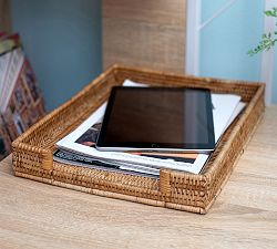 Tava Handwoven Rattan Office Paper Tray