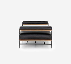 Trent Leather Chaise Lounge