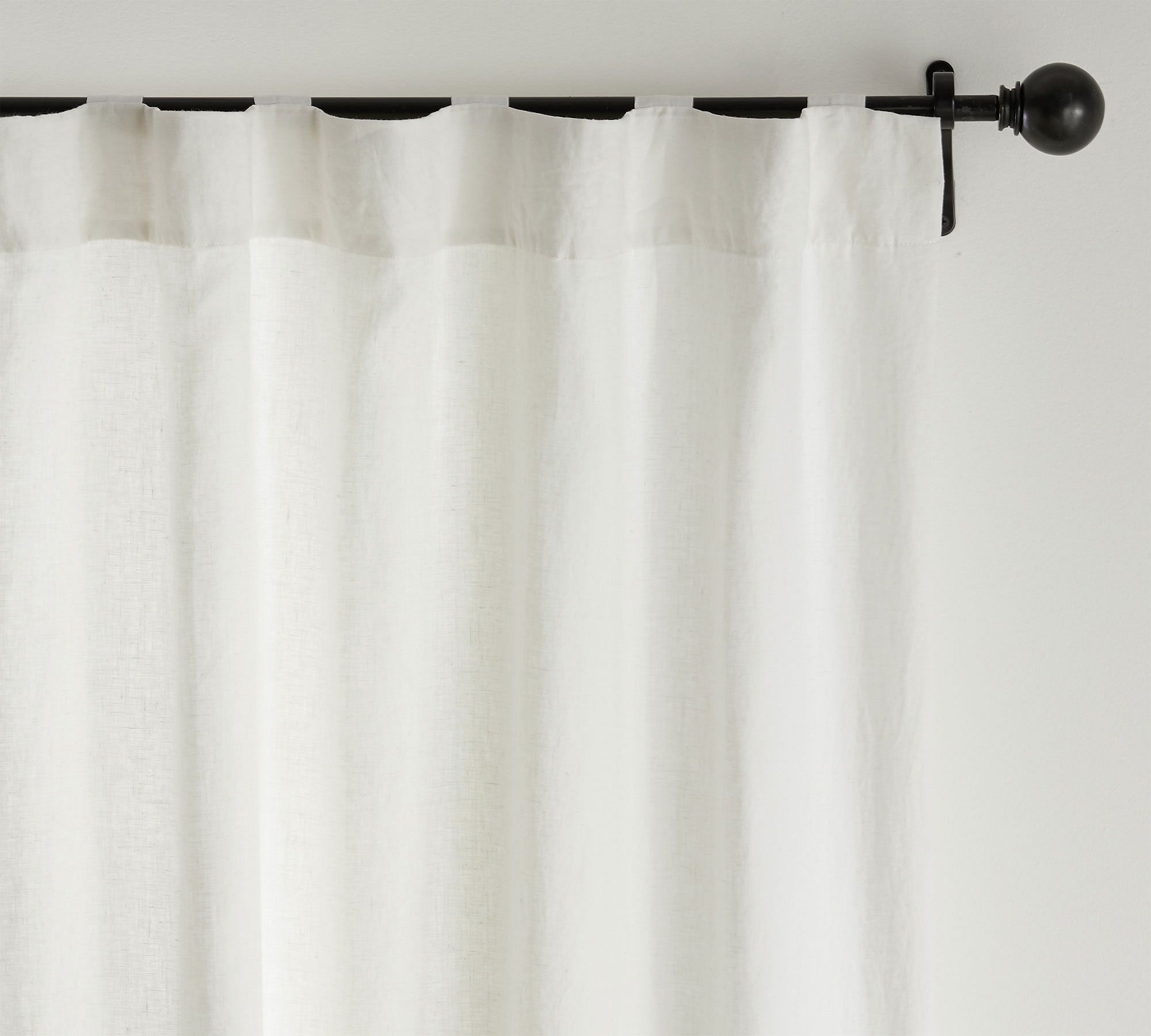 Custom Belgian Flax Linen Curtain - Classic Ivory