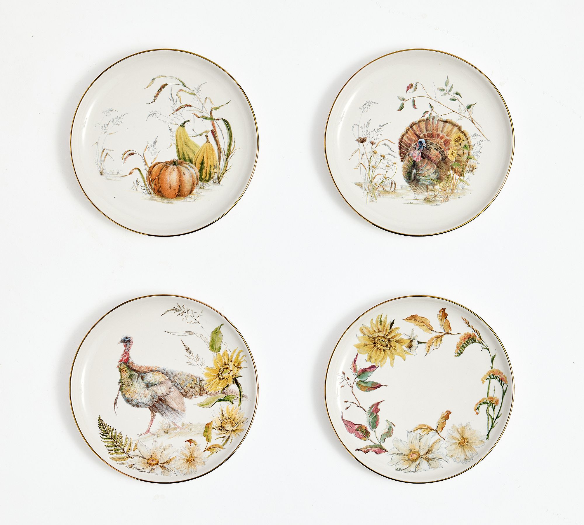 Bedford Harvest Stoneware Coasters - Mixed Set of 4