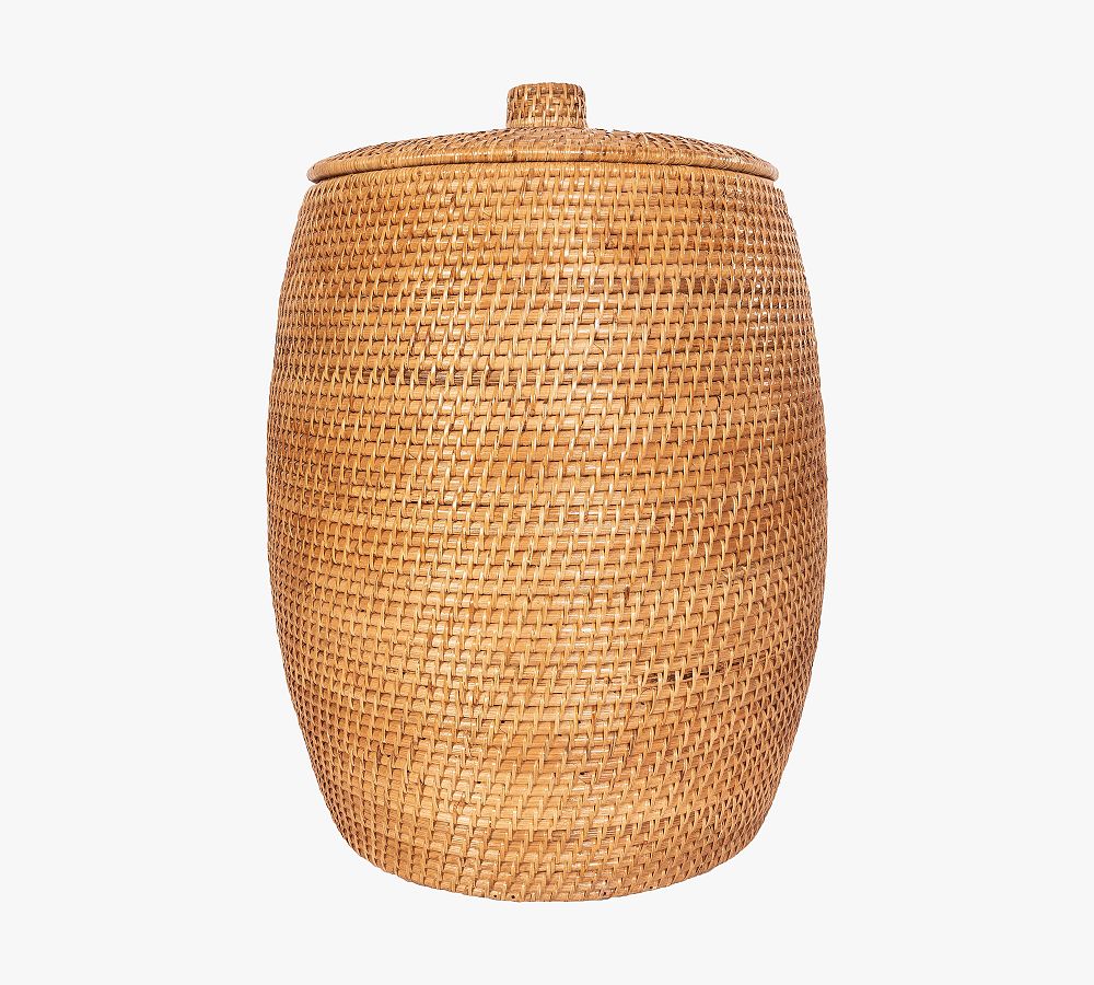 Tava Rattan Beehive Laundry Hamper with Lid - Natural
