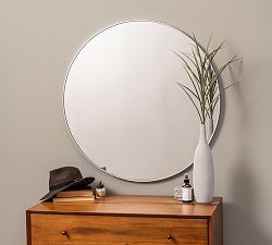 Slim Profile Round Wall Mirror
