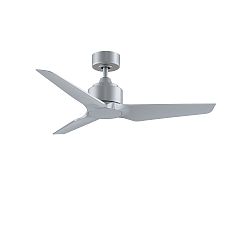 Triaire 44" Indoor/Outdoor Ceiling Fan, Silver With Silver Blades