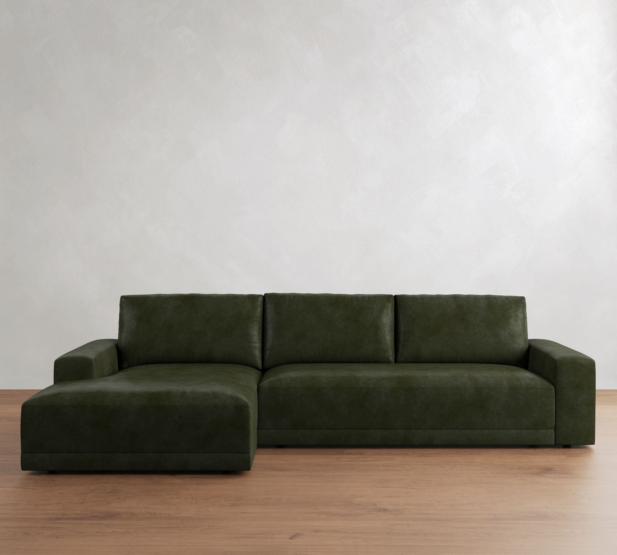 Rutherford Leather Chaise Sectional (136")