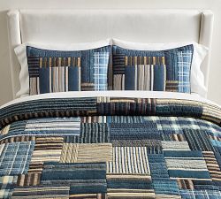 Audrey Striped Patchwork Quilted Sham