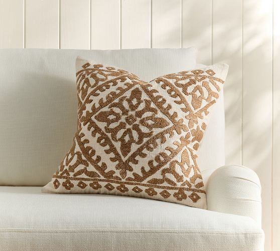 Atlas Embroidered Pillow Cover
