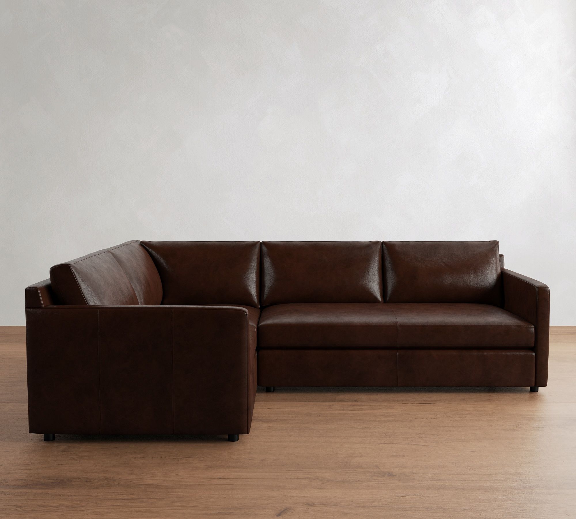 Pacifica Slim Arm Leather 3-Piece Sectional (106") - thumbnail 8