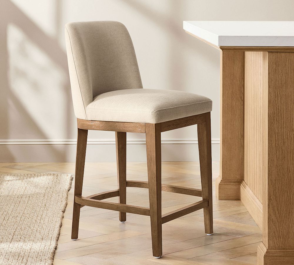 Layton Upholstered Stool by Pottery Barn