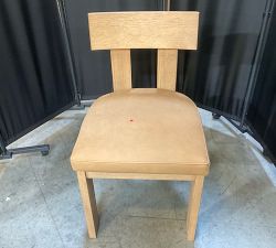 Open Box: Aldon Leather Dining Chair - Nubuck Camel, Maize