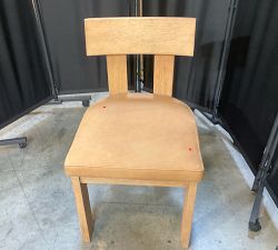 Open Box: Aldon Leather Dining Chair - Nubuck Camel, Maize