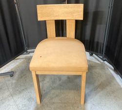 Open Box: Aldon Leather Dining Chair - Nubuck Camel, Maize