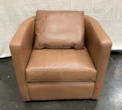 Open Box: Ayden Barrel Swivel Armchair (32") - Churchfield Camel