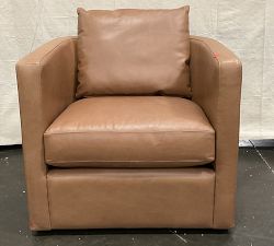 Open Box: Ayden Barrel Swivel Armchair (32") - Churchfield Camel