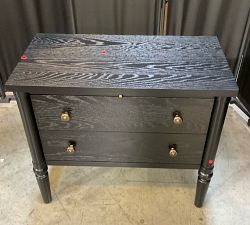 Open Box: Chris Loves Julia Modern Traditional Nightstand (28") - Onyx