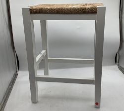 Open Box: Cottonwood Woven Counter Stool (25.5") - White