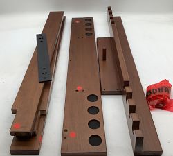 Open Box: Cue Stick Wall Mount Storage Rack - Rustic Mahogany