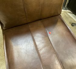 Open Box: Eugina Leather Counter Stool (27") - Antique Brown
