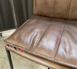 Open Box: Eugina Leather Counter Stool (27") - Antique Brown