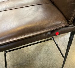 Open Box: Eugina Leather Counter Stool (27") - Antique Brown