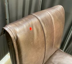 Open Box: Eugina Leather Counter Stool (27") - Antique Brown