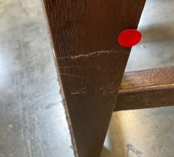 Open Box: Fenton Woven Leather Counter Stool (24") - Statesville Pebble, Coffee Bean
