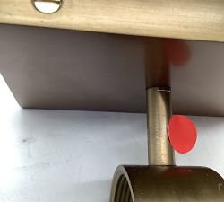 Open Box: Frances Alabaster Double Tube Sconce (22") - Tumbled Brass