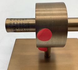 Open Box: Frances Alabaster Double Tube Sconce (22") - Tumbled Brass