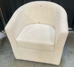 Open Box: Hyde Swivel Chair - Performance Heathered Tweed Ivory
