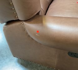 Open Box: Lansing Leather Swivel Recliner - Gravel Chocolate