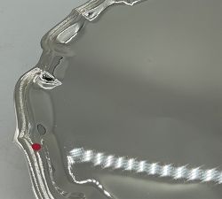 Open Box: LoveShackFancy Silver Footed Serving Tray - Antique Silver