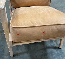 Open Box: Raylan Leather Chair - Keystone Sandstone, Light Ash