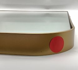 Open Box: Slim Profile Rounded Edge Mirror (24"W x 36"H) - Brass