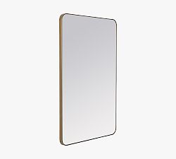 Open Box: Slim Profile Rounded Edge Mirror (24"W x 36"H) - Brass