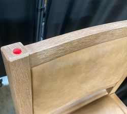 Open Box: Tatum Leather Counter Stool (26") - Keystone Sandstone, Seadrift
