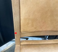 Open Box: Tatum Leather Counter Stool (26") - Keystone Sandstone, Seadrift