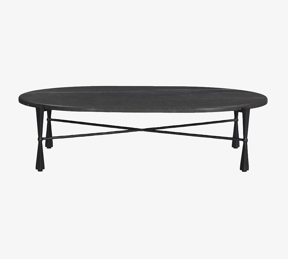 Portia Oval Marble Coffee Table (60") by Pottery Barn