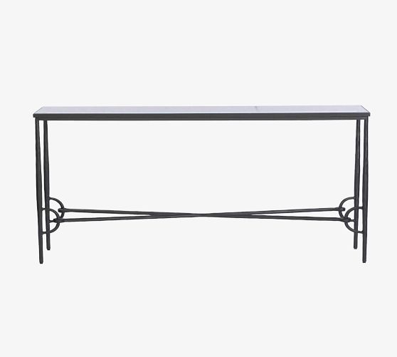 Serena Console Hammered Gunmetal Table (70") by Pottery Barn