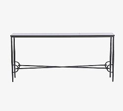 Serena Console Hammered Gunmetal Table (70")