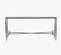Serena Console Hammered Gunmetal Table (70")