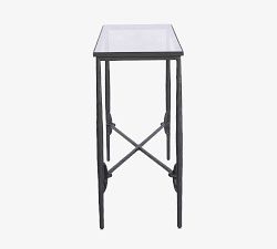 Serena Console Hammered Gunmetal Table (70")