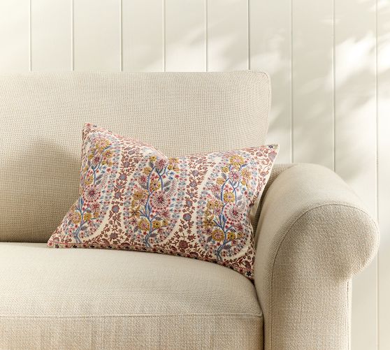 Keely Embroidered Lumbar Pillow Cover