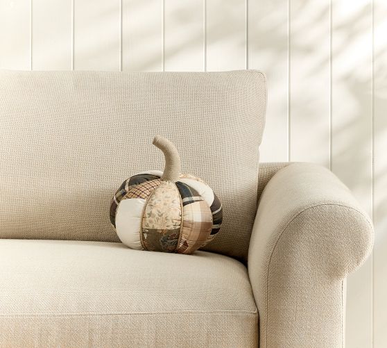 Patchwork Pumpkin Shaped Pillow