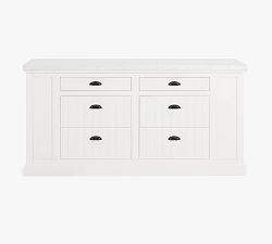 Open Box: Aubrey Storage Kitchen Island - White, Dark Bronze