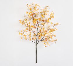 Faux Oversized Yellow Gypsophila Branch