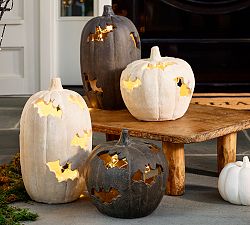 Terracotta Bat Cutout Pumpkin
