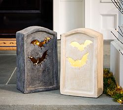 Terracotta Bat Cutout Tombstone