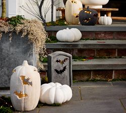Terracotta Bat Cutout Pumpkin